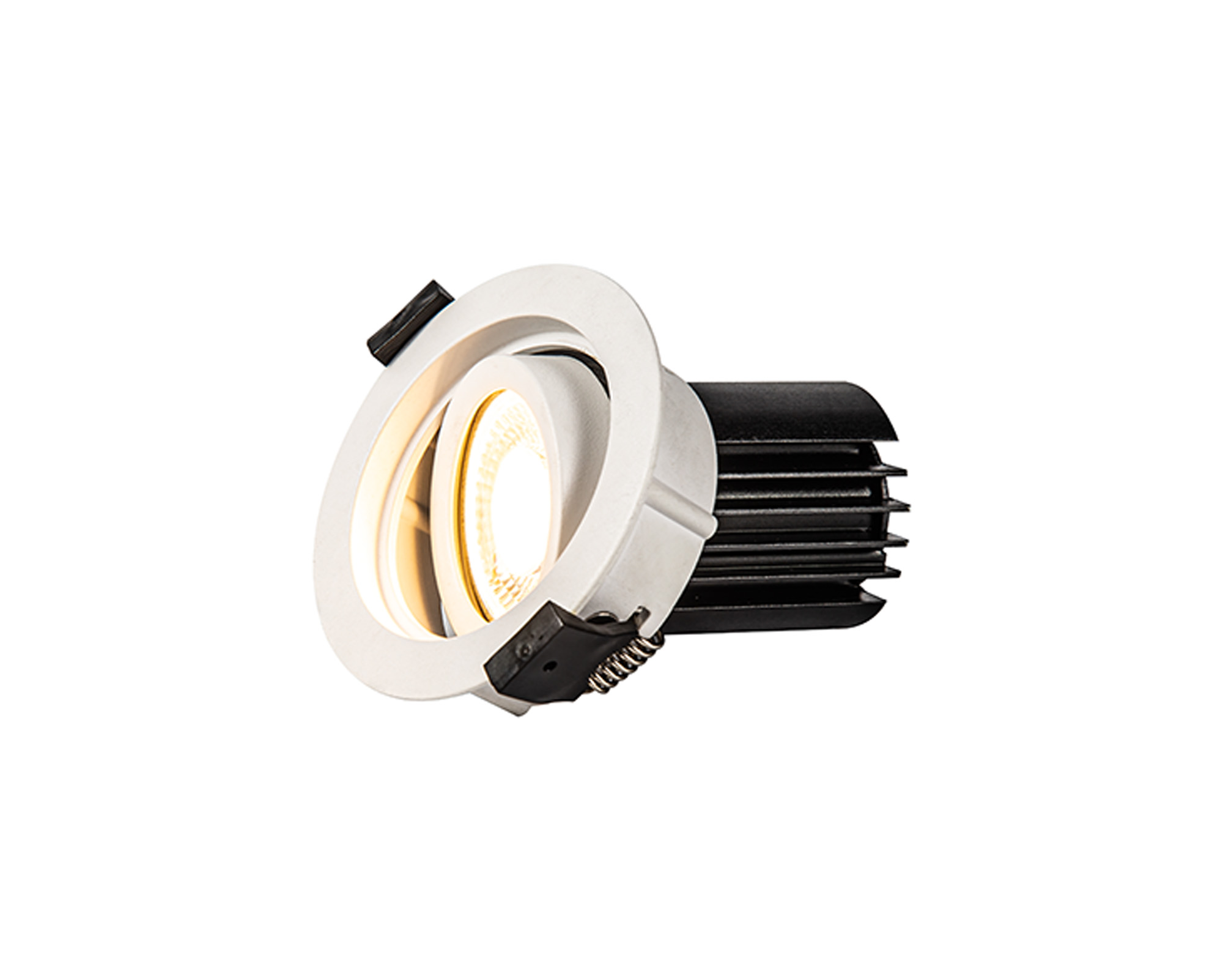 DM202339  Beppe A 12 Tridonic Powered 12W 2700K 1200lm 12° CRI>90 LED Engine White Stepped Adjustable Recessed Spotlight; IP20